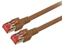 Patchcord RJ45 S/FTP kat. 6 LSZH brązowy 0,25m