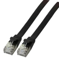 Patchcord RJ45 U/FTP kat. 6A PVC czarny 0,5m