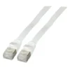Patchcord RJ45 U/FTP kat. 6A PVC białe 0,5m