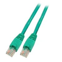 Patchcord RJ45 U/UTP kat. 5e PVC CCA zielony 1m