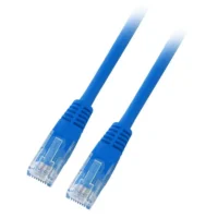 Patchcord RJ45 U/UTP kat. 5e PVC CCA niebieski 1m