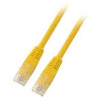 Patchcord RJ45 U/UTP kat. 5e PVC CCA żółty 1m