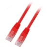 Patchcord RJ45 U/UTP kat. 5e PVC CCA czerwony 1m