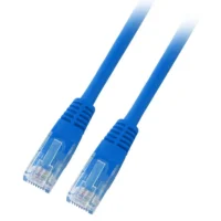 Patchcord RJ45 U/UTP kat. 6 PVC CCA niebieski 0,25m