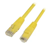 Patchcord RJ45 U/UTP kat. 6 PVC CCA żółty 1m