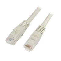 Patchcord RJ45 U/UTP kat. 6 PVC CCA szary 0,5m