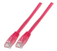 Patchcord RJ45 U/UTP kat. 6 PVC CCA różowy 0,5m