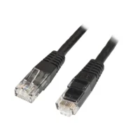 Patchcord RJ45 U/UTP kat. 6 PVC CCA czarny 0,5m