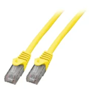 Patchcord RJ45 U/UTP kat. 6 LSZH CCA żółty 1m