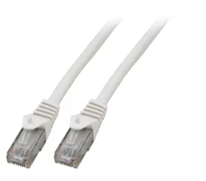 Patchcord RJ45 U/UTP kat. 6 LSZH CCA biały 1m