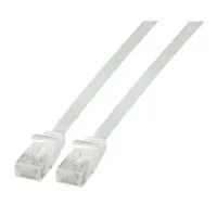 Patchcord RJ45 U/UTP kat. 6A PVC biały 1m