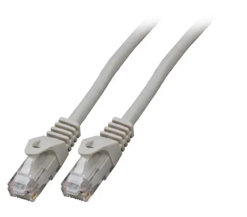 Patchcord RJ45 U/UTP kat. 5e LSZH CCA szary 1m