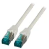 Patchcord RJ45 S/FTP kat. 6A LSZH szary 0,25m