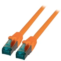 Patchcord RJ45 S/FTP kat. 6A LSZH pomarańczowy 0,25m