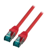 Patchcord RJ45 S/FTP kat. 6A LSZH czerwony 0,25m