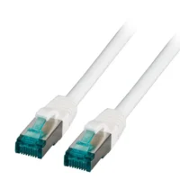 Patchcord RJ45 S/FTP kat. 6A LSZH biały 0,25m