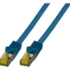 Patchcord RJ45 S/FTP kat. 6A LSZH niebieski 0,5 m