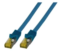 Patchcord RJ45 S/FTP kat. 6A LSZH niebieski 0,5 m