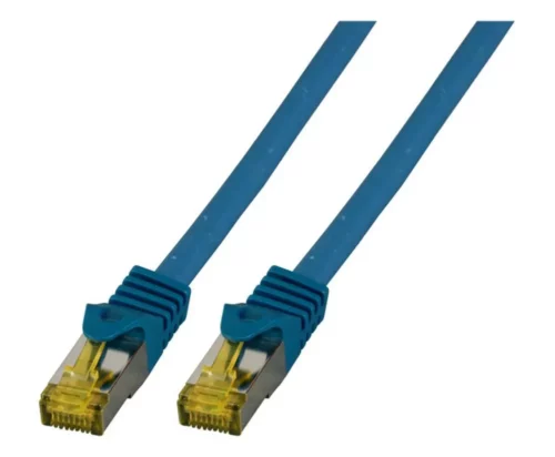 Patchcord RJ45 S/FTP kat. 6A LSZH niebieski 0,5 m