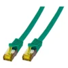 Patchcord RJ45 S/FTP kat. 6A LSZH zielony 0,5m Patchcord RJ45 S/FTP kat. 6A LSZH zielony 0,5m
