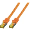 Patchcord RJ45 S/FTP kat. 6A LSZH pomarańczowy 0,5m