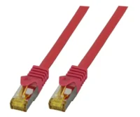 Patchcord RJ45 S/FTP kat. 6A LSZH czerwony 0,25 m