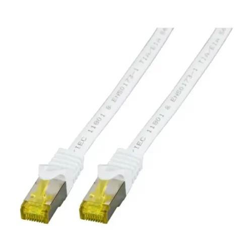 Patchcord RJ45 S/FTP kat. 6A LSZH biały 0,5m