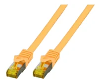 Patchcord RJ45 S/FTP kat. 6A LSZH żółty 0,5m