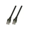 Patchcord RJ45 SF/UTP kat. 5e PVC CCA czarny 1m