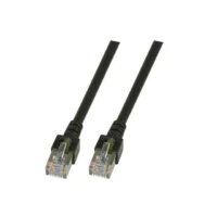 Patchcord RJ45 SF/UTP kat. 5e PVC CCA czarny 1m