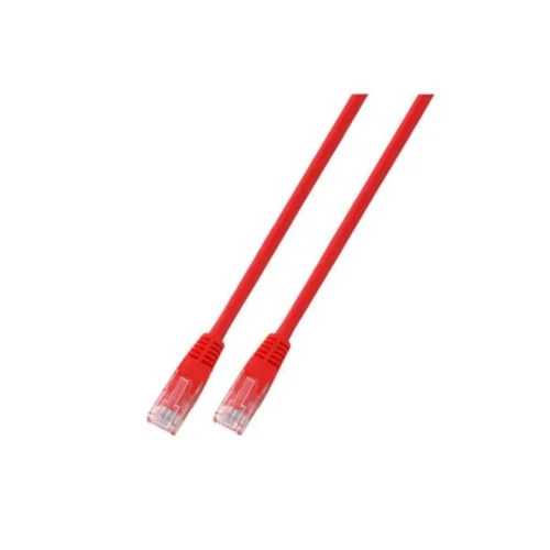 Patchcord RJ45 U/UTP kat. 5e PVC CCA czerwony 0,5m