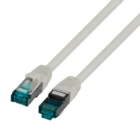 Patchcord RJ45 S/FTP kat. 6A LSZH szary 0,25m