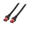 Patchcord RJ45 S/FTP kat. 6 LSZH czarny 0,5m