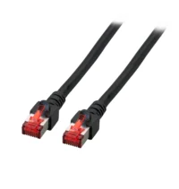 Patchcord RJ45 S/FTP kat. 6 LSZH czarny 0,5m