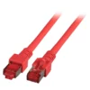 Patchcord RJ45 S/FTP kat. 6 LSZH czerwony 0,5m