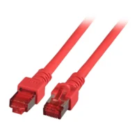 Patchcord RJ45 S/FTP kat. 6 LSZH czerwony 0,5m