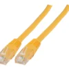 Patchcord RJ45 U/UTP kat. 6 PVC CCA żółty 0,5m