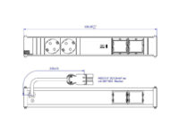 CONI 6M listwa zasilająca 6-modułowa, 2x 230V(schuko) + 1x ład. USB-C + 2x pusty moduł, Bachmann 912.169