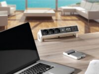 DESK2 listwa zasilająca 3M, 2x 230V(schuko) + 1x pusty moduł, kolor biały, Bachmann 902.203