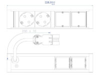 VENID listwa zasilająca 2x 230V+ 2x pusty moduł, Bachmann 936.008