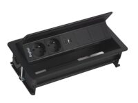 Digitel FLIP UP PUSH zestaw kaseta+listwa 5M, 2x230V + 2x pusty moduł + ład. USB A/C 20W, czarny