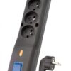 Listwa zasilająca przeciwprzepięciowa Lestar, 8x230V, kabel 5m, kolor czarny Listwa zasilająca przeciwprzepięciowa Lestar, 8x230V, kabel 5m, kolor czarny