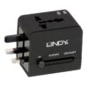 Lindy 73096 Adapter zasilania wtyk Brytyjski gniazdo Polskie 3 pin