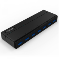 Unitek Y-3184 Hub 7x port USB-A 3.0, z zasilaczem