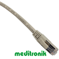 Patchcord FTP miedziany kat.6 (klasa E) linka szary dł.0,25m kabel ekranowany LAN RJ45