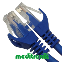 Patchcord UTP miedziany kat.6 (klasa E) linka niebieski dł.0,25m kabel nieekranowany LAN RJ45