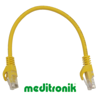 Patchcord UTP miedziany kat.6 (klasa E) linka żółty dł.0,25m kabel nieekranowany LAN RJ45