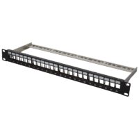 Patch panel do modułów keystone 24 porty 1U 19"z organizerem