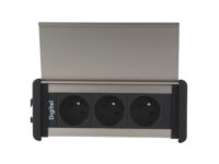 Digitel SLIM COVER zestaw kaseta+listwa 3M, 3x230V, czarny/aluminium